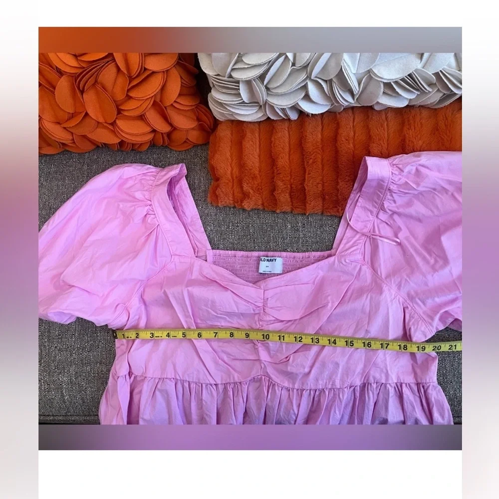 ❣️🆕Old Navy May All Day Pink Puff Sleeve Babydoll Top❣️